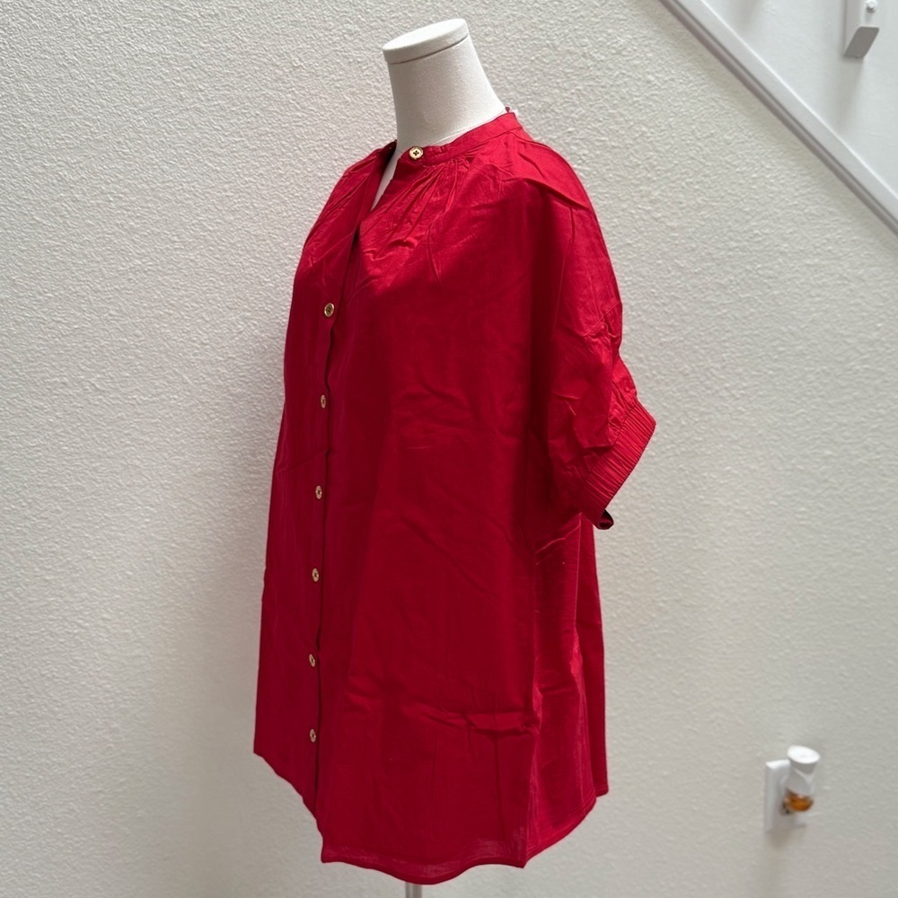 NWT Designer Sprint Summer Never a Wallflower Elastic Sleeve Red Dress Size XS